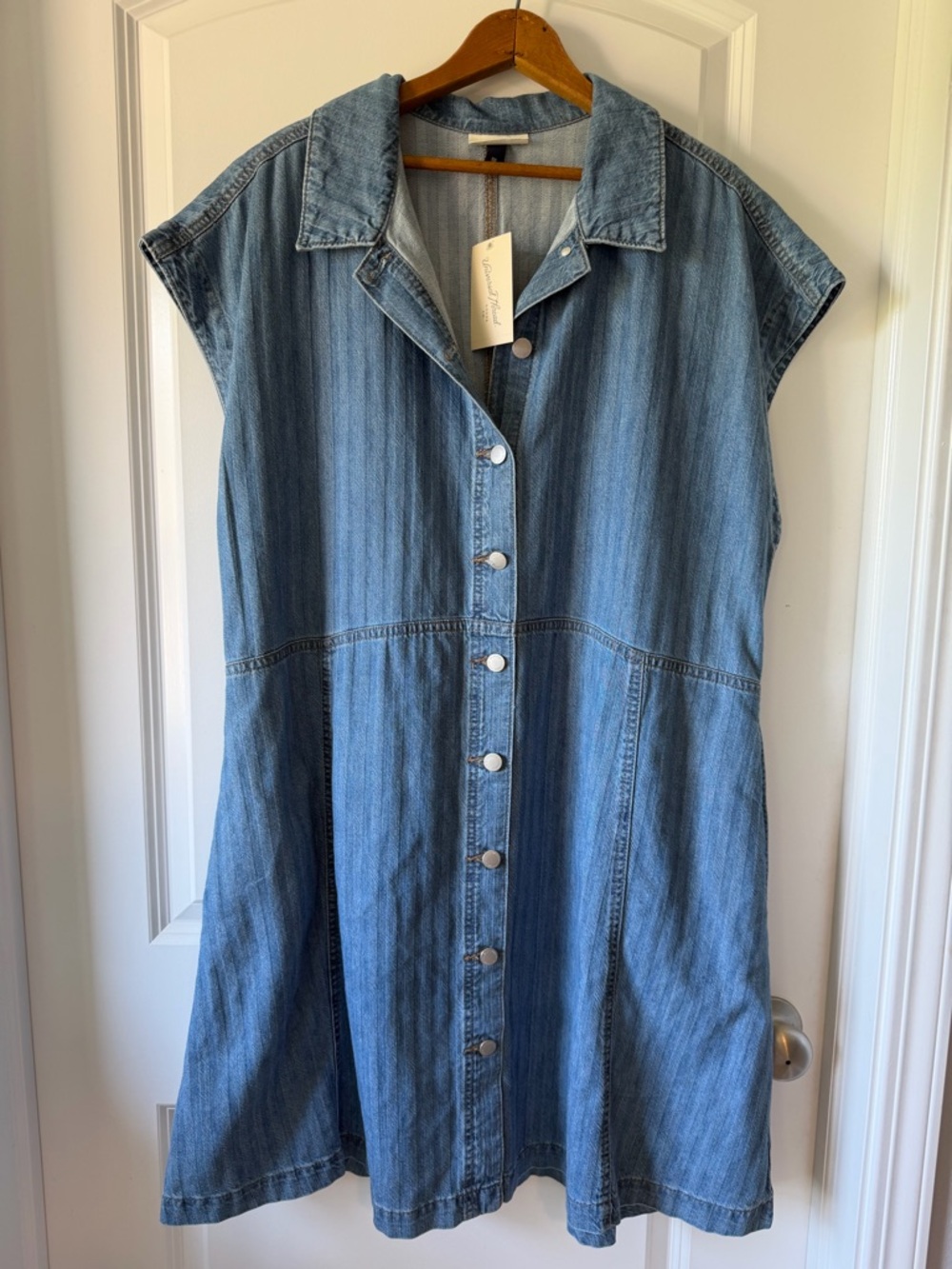 NEW Universal Threads Denim Button-Front Cottagecore Festival Midi Dress